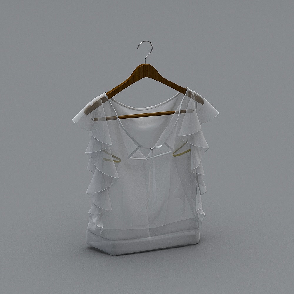 Modern clothes -2-white chiffon top