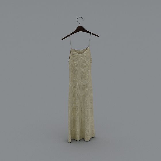 Elegant Long Dress 3D model