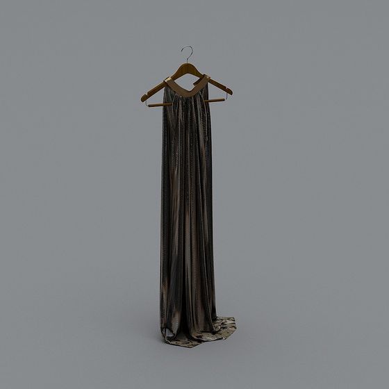 Elegant Long Dress 3D model