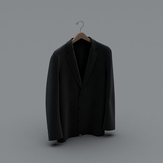 Elegant Low-Poly Suit Jacket 3D Model