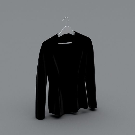 Stylish Black Suit Jacket 3D model for Creative Projects