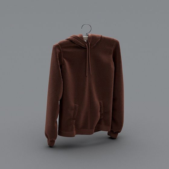 Realistic Brown Hoodie 3D model for Urban Settings