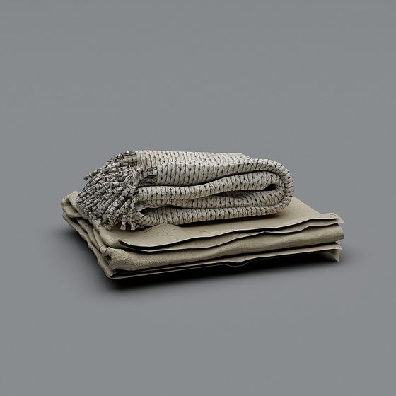 Folding Newspaper and Twine 3D model