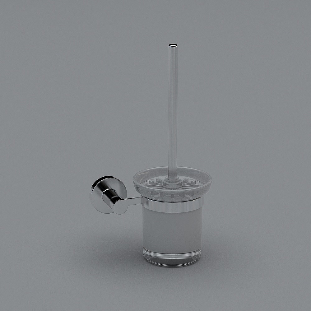 Modern Low-Polygon Bathroom Brush Holder 3D model