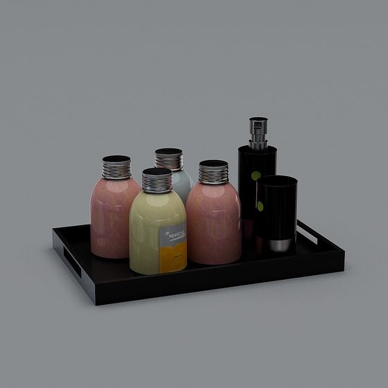 Stylish Bottled Display Rack 3D model