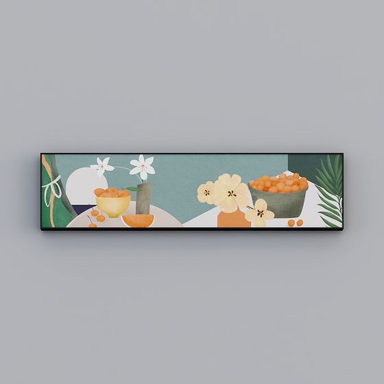 Summer Fruit Basket 3D model for Decoration