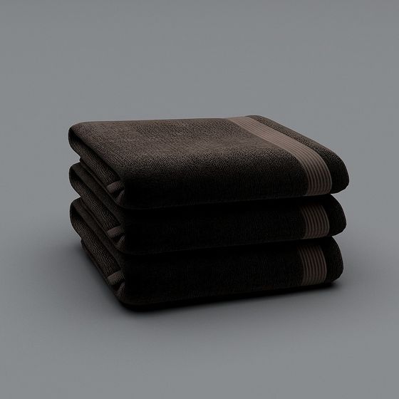Elegant Low-Poly Towel 3D Model Design