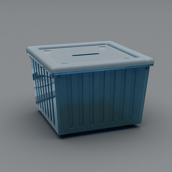 Stylish Low-Poly Storage Box 3D model