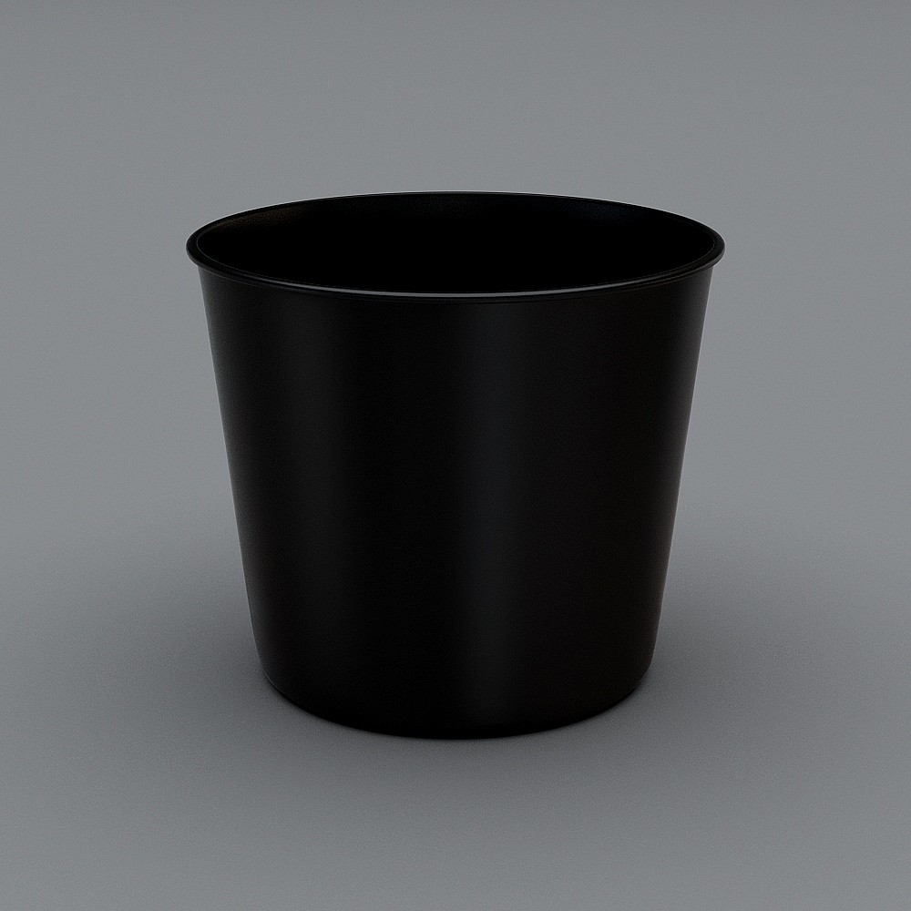 現代モップ - 黒いゴミ箱