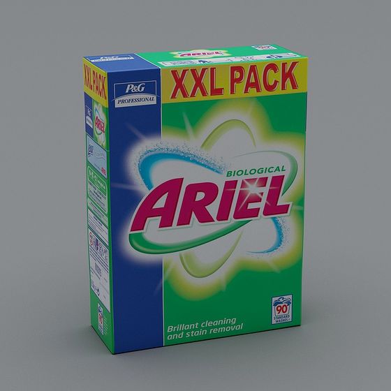 Ariel Laundry Detergent Packaging 3D model
