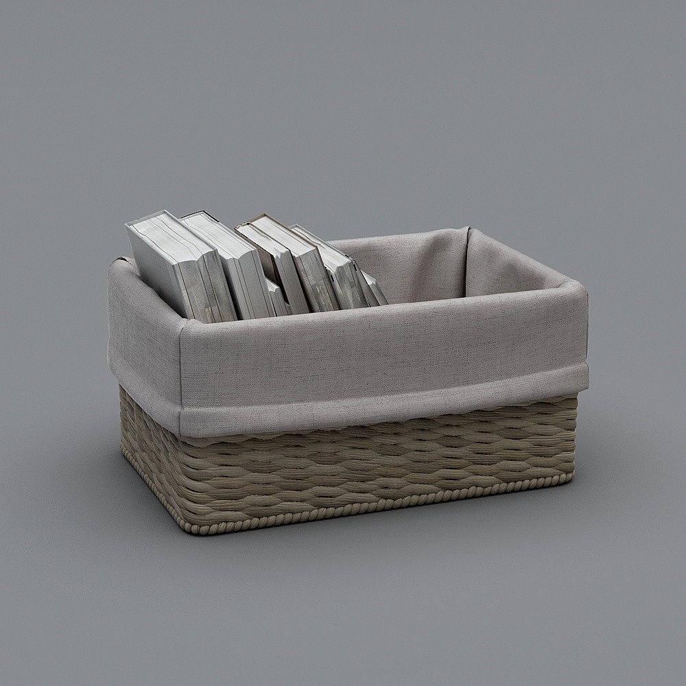 Low-Poly Woven Basket 3D model