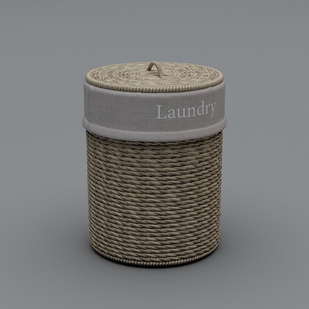 Nordic children's baskets - rattan round boxes