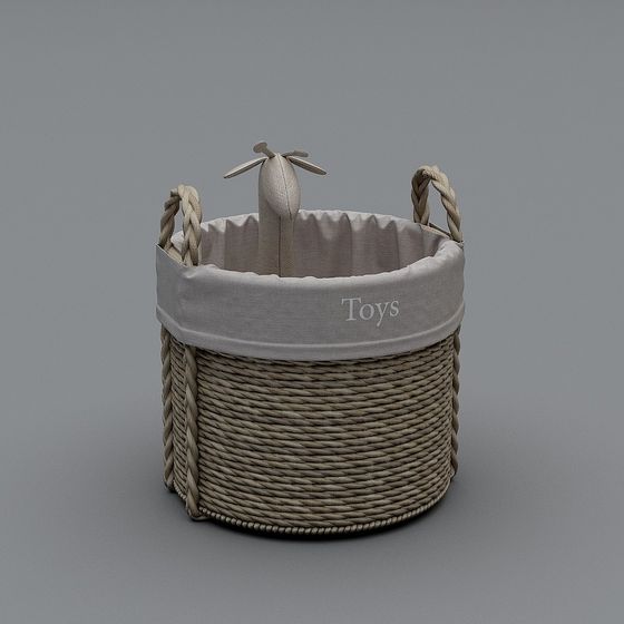 กล่องเก็บตะกร้าสำหรับเด็กแบบนอร์ดิก - ตะกร้ากลมสำหรับของเล่น