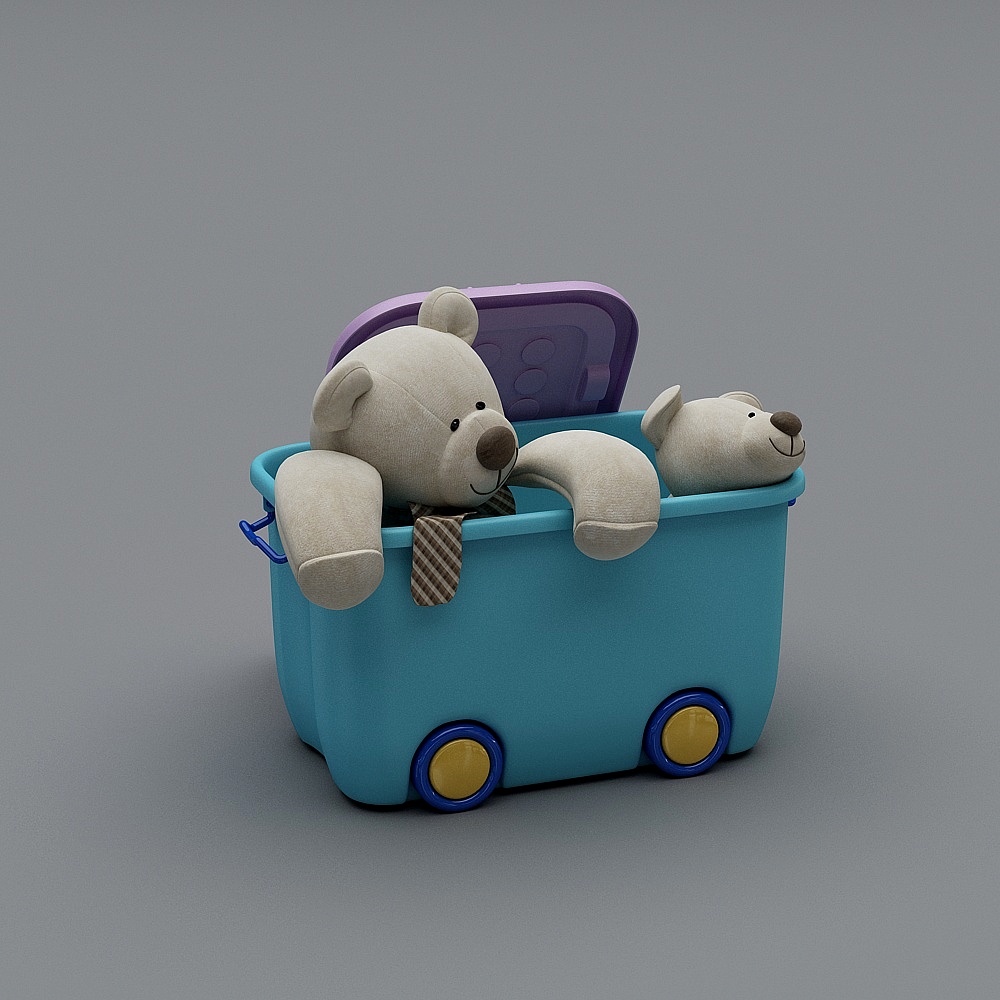 Teddy's Toy Box 3D Model