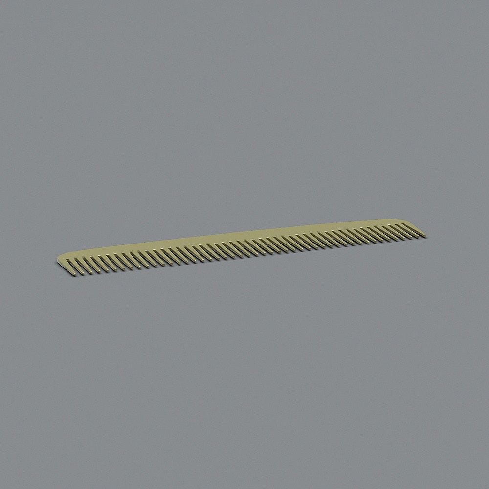 Elegant Golden Comb 3D Model Design