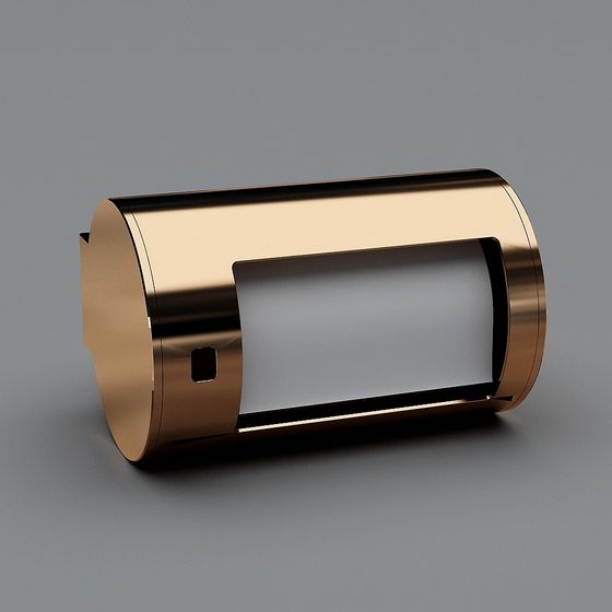 Futuristic Low-Polygon 3D Model with Golden Finish