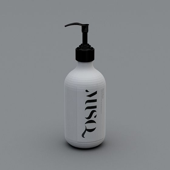 Stylish Liquid Soap Bottle 3D Model