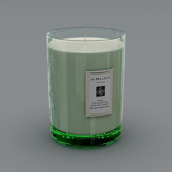 Elegant Pine & Eucalyptus Scented Candle 3D model