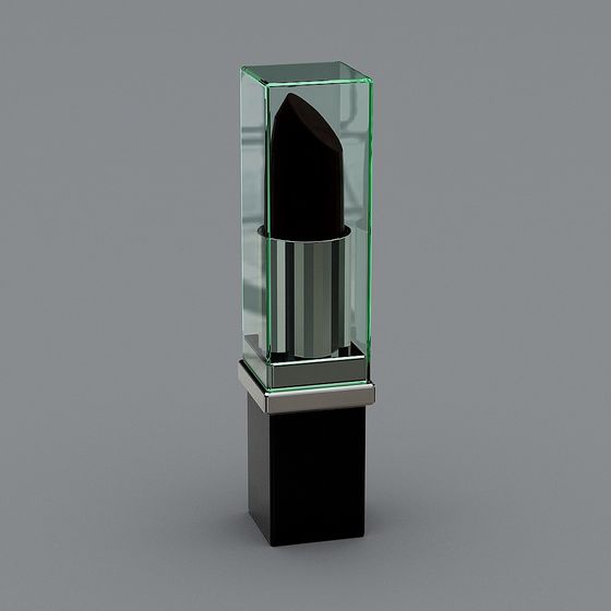 Stylish Low-Poly Lipstick Display Podium 3D model