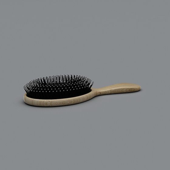 Elegant Wooden Comb 3D model with High Detail