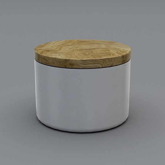 Modern Cylindrical Storage Jar 3D Model