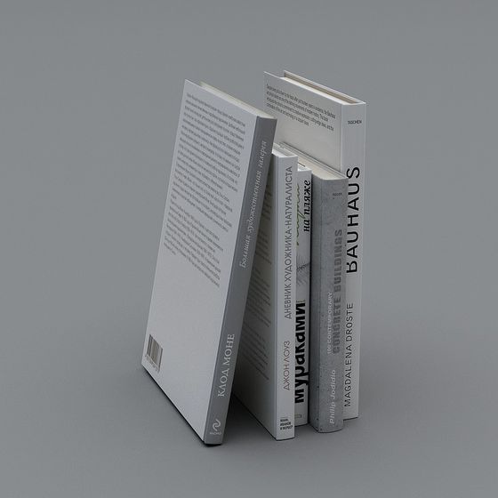 Stylish Low-Poly Bookshelf 3D model