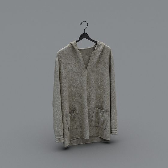 Stylish Low Poly Hoodie 3D Model