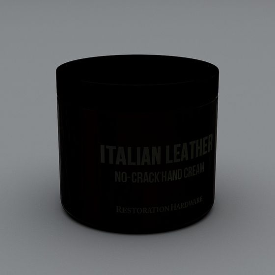 Italian Leather Crackless Hand Cream Jar 3D model