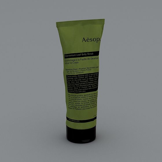 Aesop Geranium Leaf Body Scrub Tube Packaging 3D Model