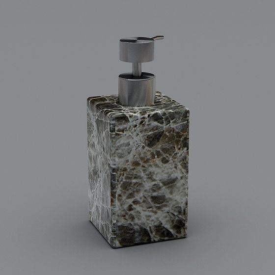 Elegant Low-Polygon Soap Dispenser 3D model for Contemporary Spaces