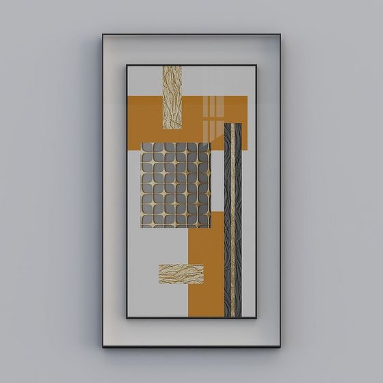 Abstract Geometric Frame 3D model for Modern Design