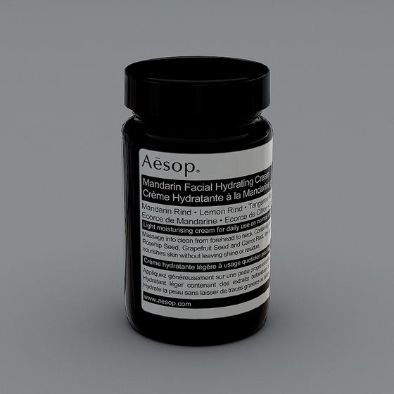 Aesop Mandarin Facial Hydrating Cream Bottle 3D model