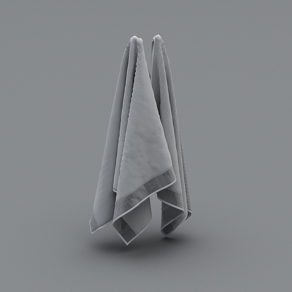 Low-Poly Hanging Towel 3D model