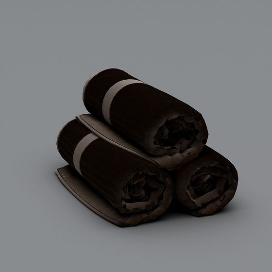High-Detail Black Trash Bags 3D model