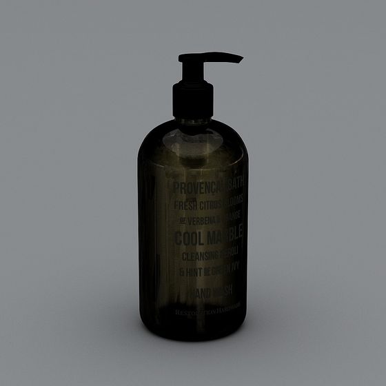 Elegant Black Soap Dispenser 3D model