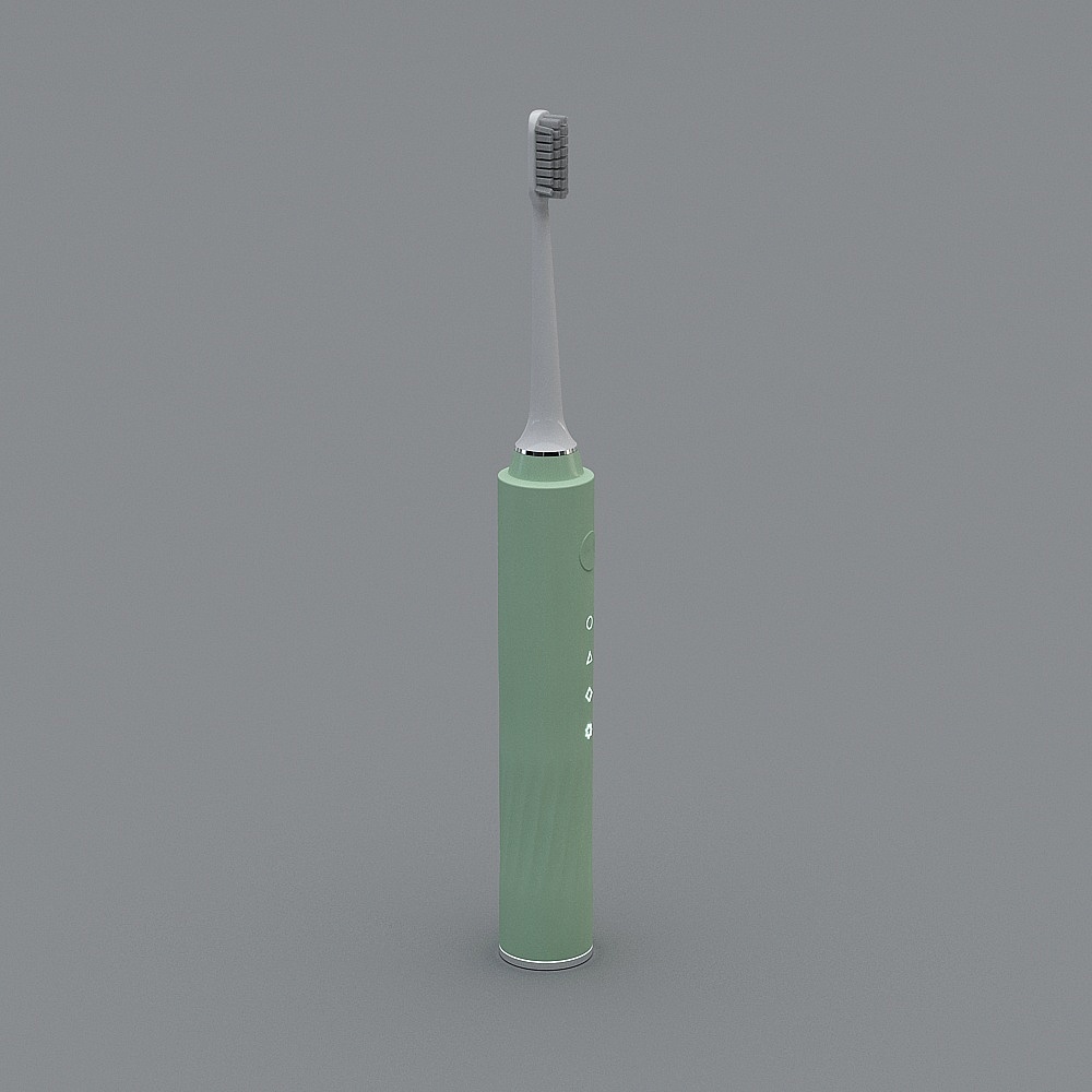 Modern electric toothbrush - cyan