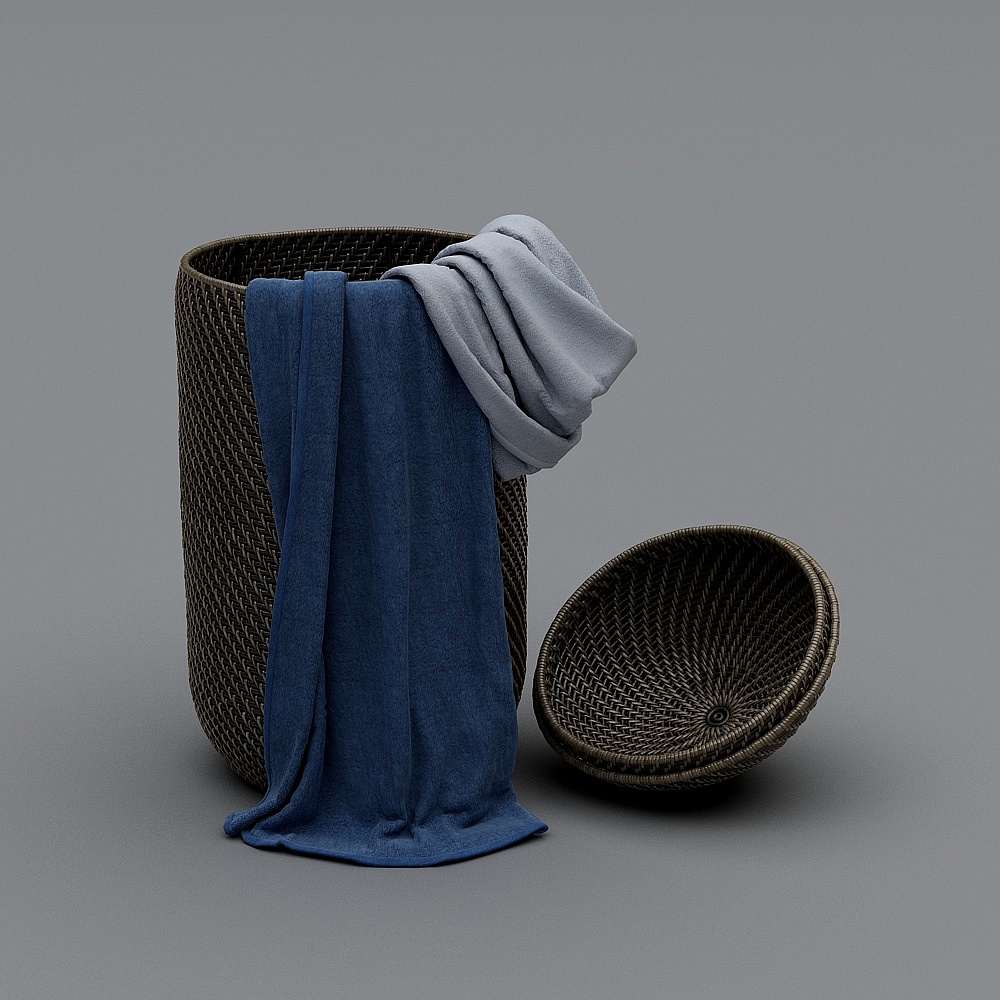 Modern rattan clothing to collect baskets