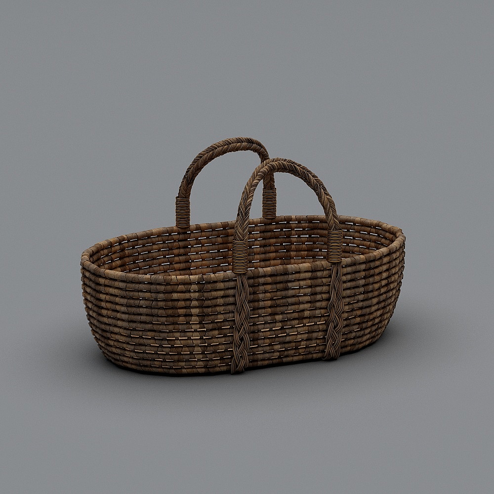 汚れた衣類バスケット - ポータブル藤編収納