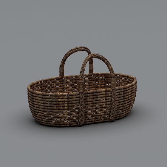 汚れた衣類バスケット - ポータブル藤編収納