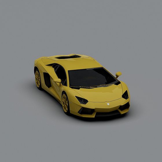 Stylish Low-Polygon Sports Car 3D model