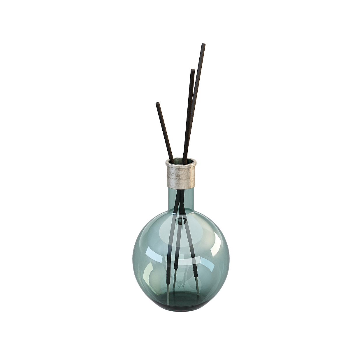 Elegant Aromatherapy Bottle 3D Model – Blue-Green Vintage Design