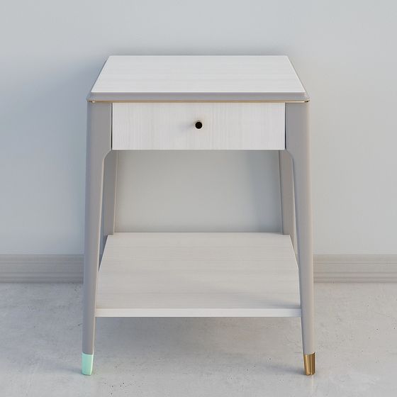 Elegant Modern Vintage Bedside Table 3D model