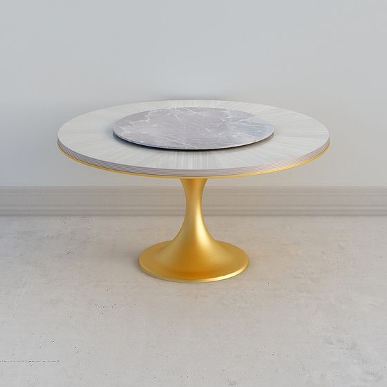 Stylish Round Table 3D model for Contemporary Spaces