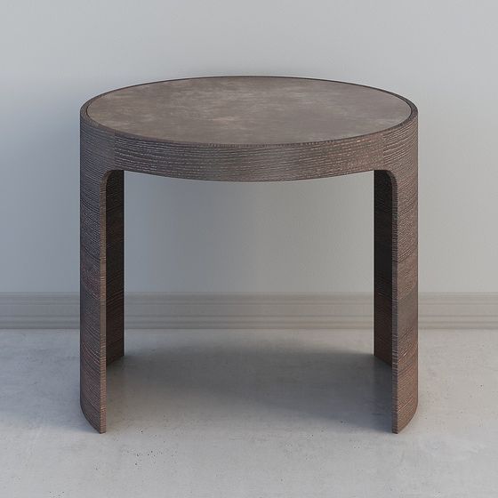 Stylish Low-Polygon Round Table 3D model