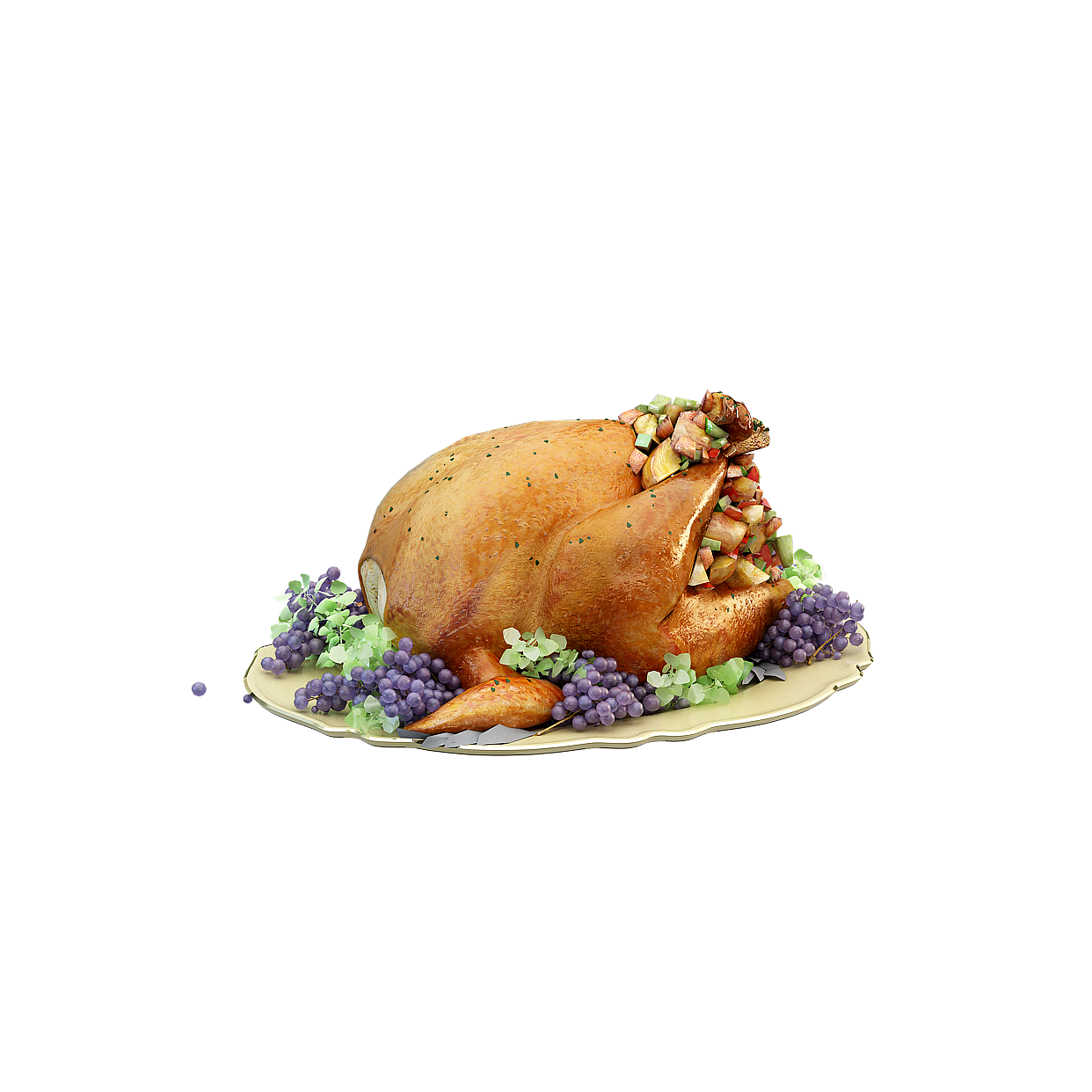 Thanksgiving Turkey 3D Model – Festive Low-Poly Design