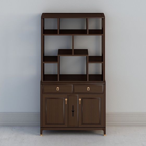 Vintage Storage Cabinet 3D model for Creative Spaces