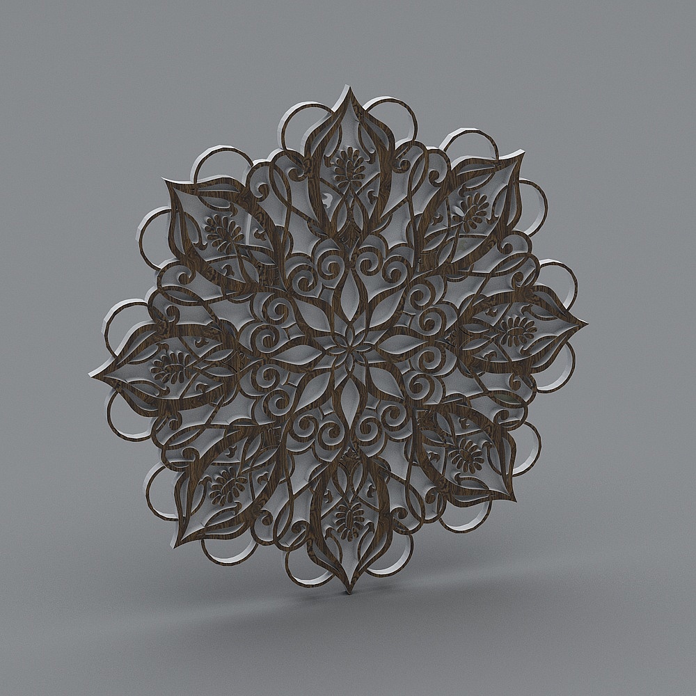 Floral Intrigue Low-Poly 3D Model