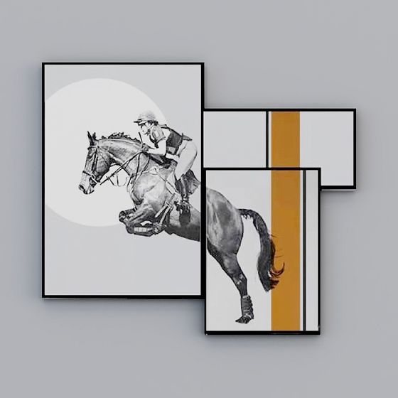 Stunning Low-Poly Racehorse Rider 3D model