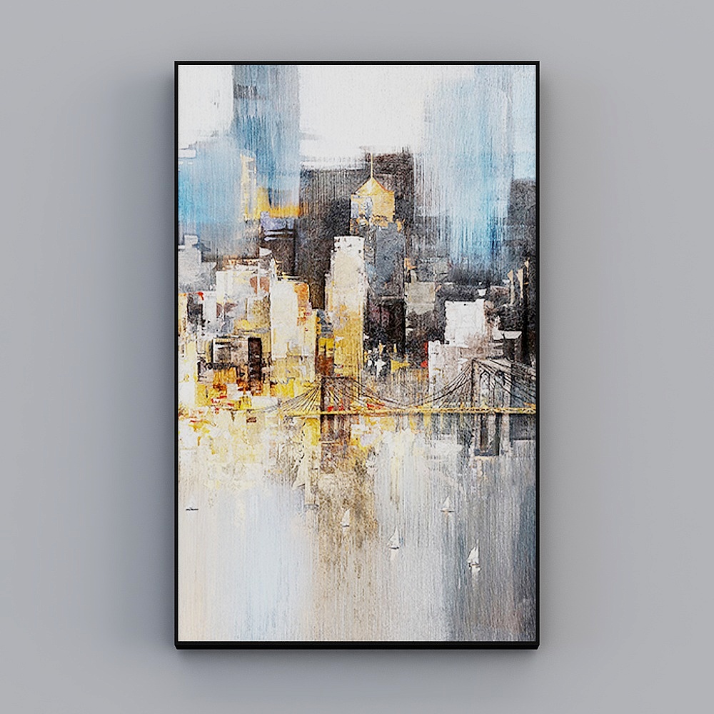 Roshan - Modern Wind - Abstract Living Room Decorative Painting - Hua Lamp On (Hyunguan) D