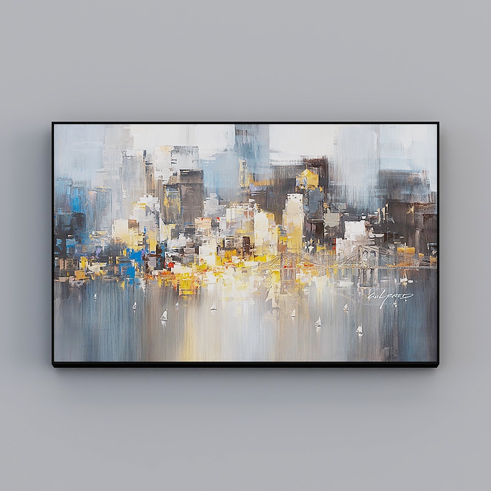 Roshan - Modern Wind - Abstract Living Room Decorative Painting - Chinese Lights On A